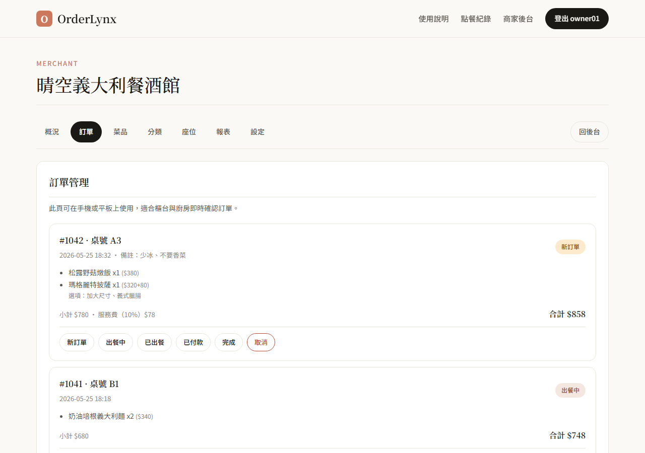 訂單管理